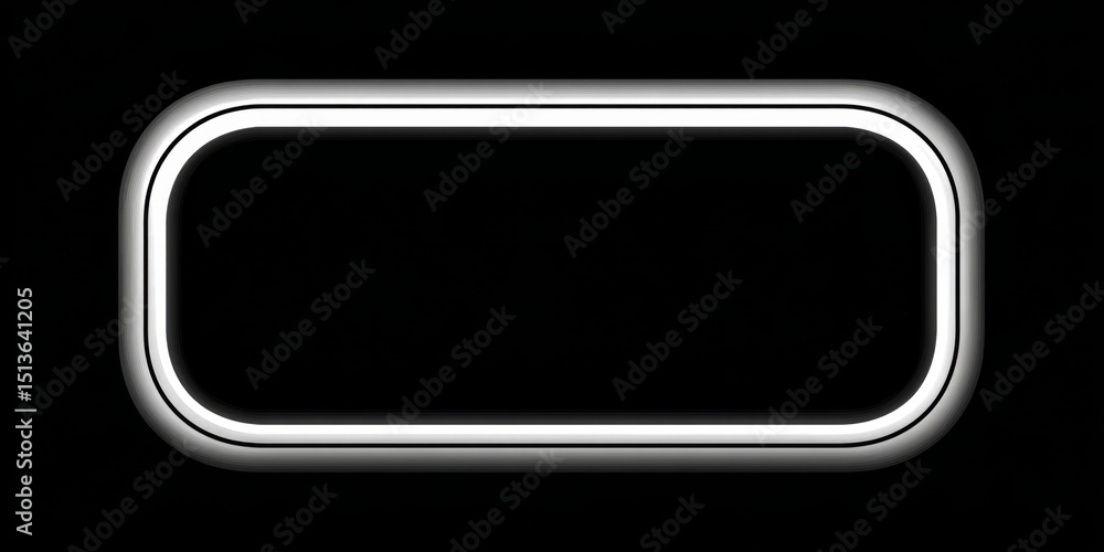 Poster a single black rectangle with a white frame indicating an empty video call window
