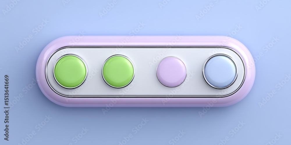 Aufkleber a minimalist flat design of a call queue interface with soft colors and clean lines