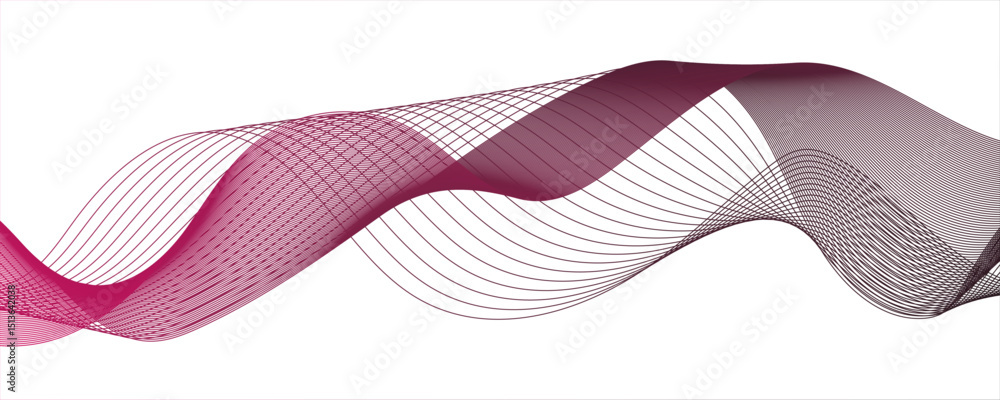 Poster modern glowing wavy lines with technology connection concept.vector design speed lines on transparen