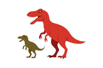 Dinosaur Art with White Background Cute Prehistoric Printable Wall Decor for Kids and Nursery
