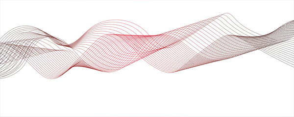 Abstract grey gradient flowing wave lines on white background.Technology, data science frequency.Wavy white and grey lines background. Abstract business wave curve lines.