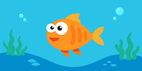 Fototapeta premium illustration of fish in the water