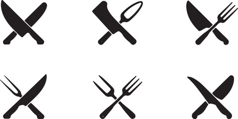 Butcher crossed knives