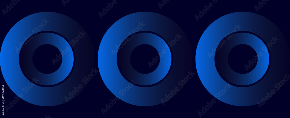 Poster a blue background with circles of different sizes and colors. the circles are arranged in a way that