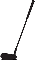 Close up of iron or wedge golf club flat vector icon for sports apps and websites