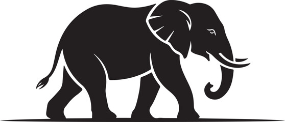 Obraz premium Elephant logo icon. Simple icon of elephant. Elephant flat icon. Elephant sign. Vector illustration