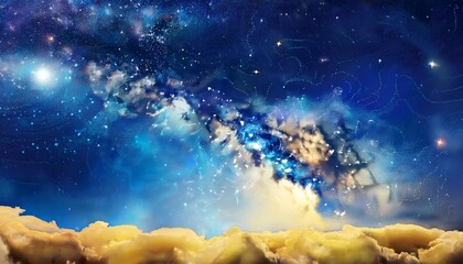 abstract background with clouds and sun