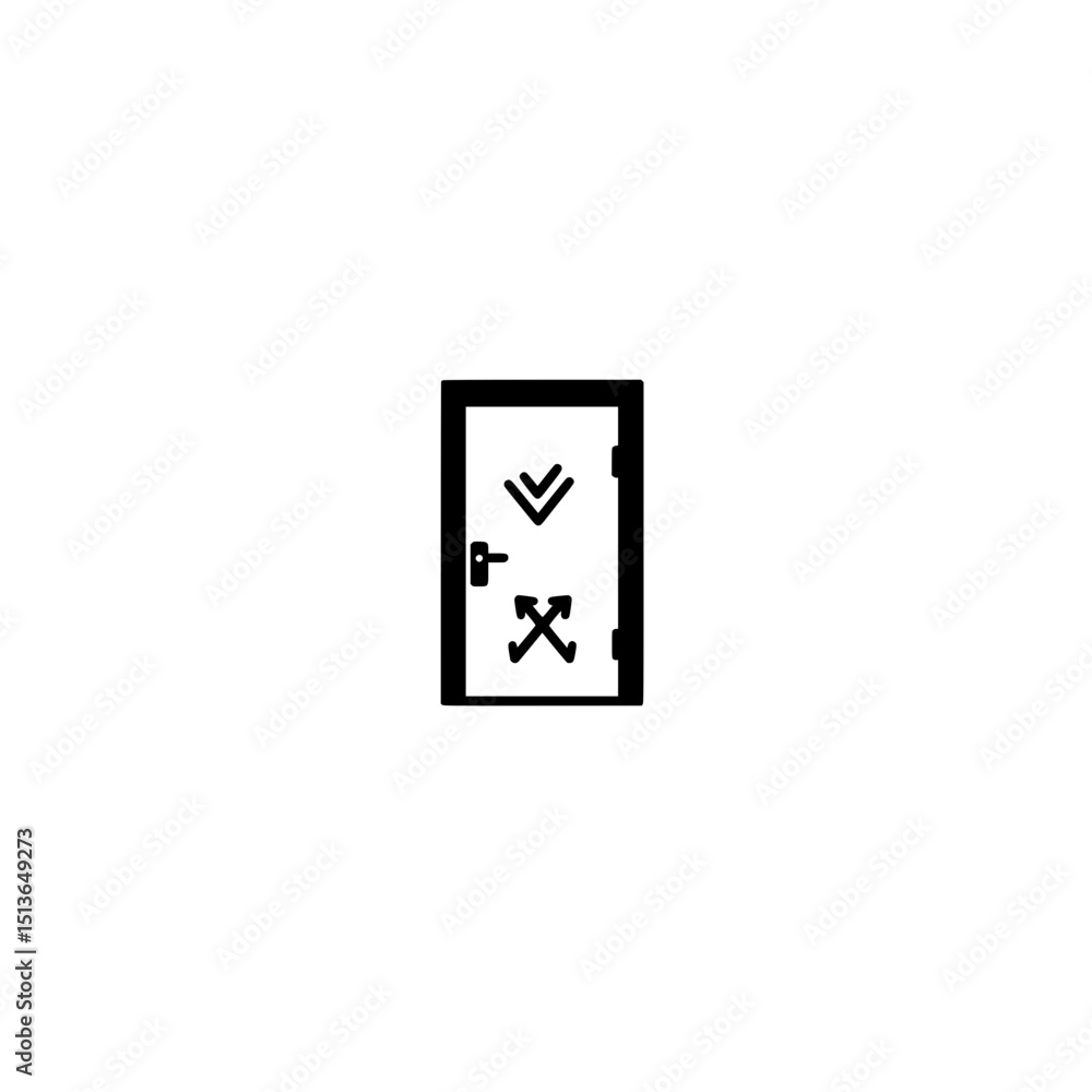 Poster exit full screen icon vector