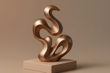 Metallic Sculpture with Future Dust Gradient