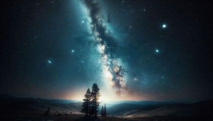 夜空に広がる天の川