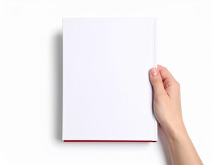 Obraz premium Book in hand isolated on white background