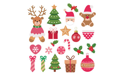 Christmas elements set