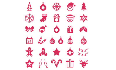 Christmas elements set