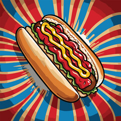 hotdog vector art for design needs