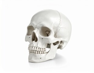 Obraz premium Human skull isolated on white background