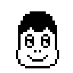 pixel art image of a human face