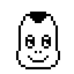 pixel art image of a human face