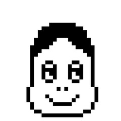 pixel art image of a human face