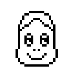 pixel art image of a human face