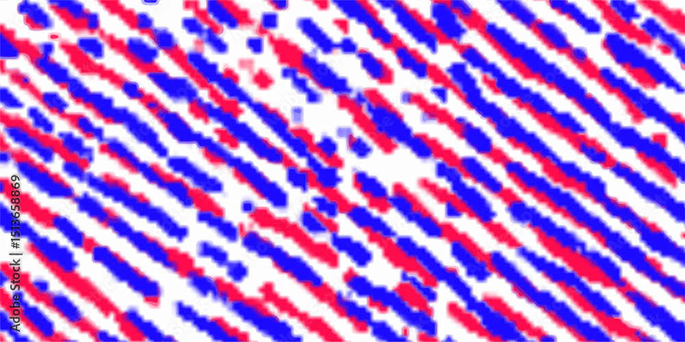 Poster abstract background with overlapping red and blue diagonal stripes on a white backdrop forming a vib