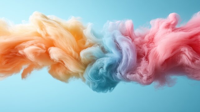A mesmerizing burst of colorful smoke swirling gracefully against a bright backdrop, blending artistry and imagination to create a vibrant and dynamic visual experience.