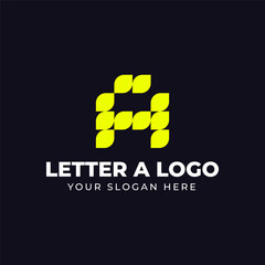 A letter logo, A Leaf logo, Leaf A logo, custom minimal logo