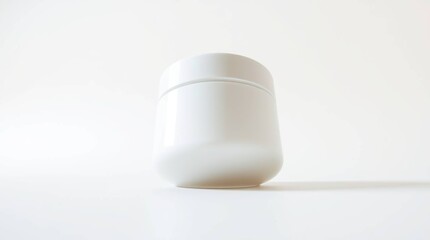 Unusual Low Angle Original Fine Art Photograph of a White Cream Jar Mockup