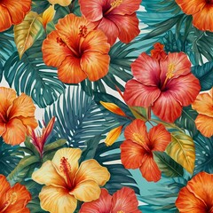 Fototapeta premium seamless floral pattern