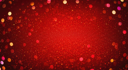 Red background with bokeh and particle effect