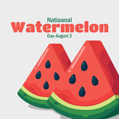 vector graphic of National Watermelon Day, ideal for National Watermelon Day celebration.