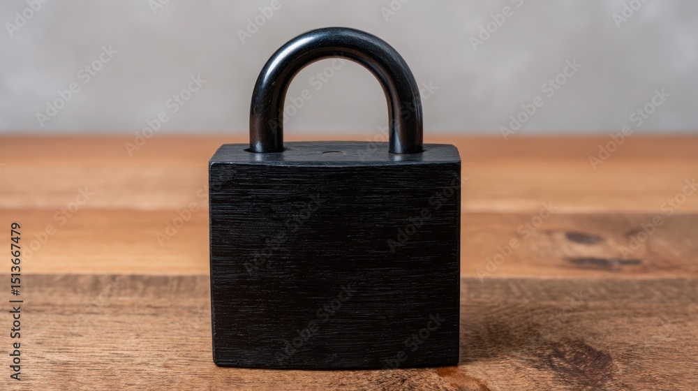 Poster a padlock on a wooden table emphasizing the need to lock into rhythm and maintain momentum in daily 