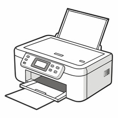 Printer    white backround vector art & svg