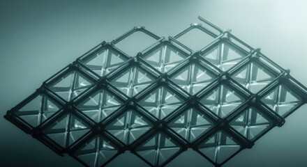 Abstract Structure Pattern with Rhombus and Square Shapes