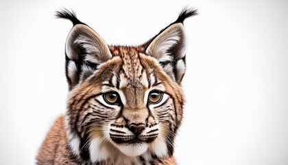 Obraz premium illustration of lynx cub on white background ai generated