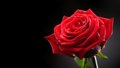 red rose on black background