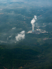 aerial view of the mountains