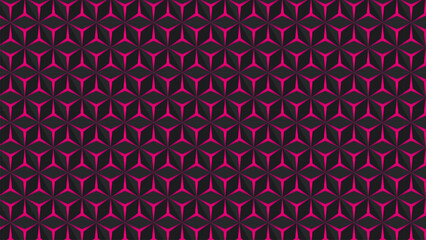 3D Geometric Pattern of triangles on pink gradient background