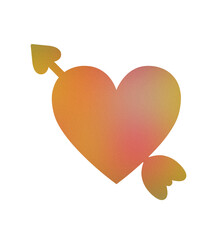 red heart on white background