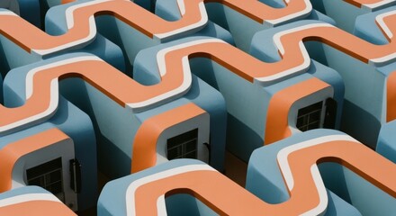 Architectural Detail Repeating Pattern of Housing Units