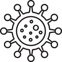 Virus Icon – Microbiology and Pandemic Vector Symbol