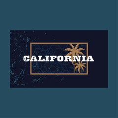 
Tropical summer california t shirt , Los Angeles City, Long beach. Vintage design. Typography, t-shirt graphics, poster, banner, flyer, postcard. Hawaii, Aloha surf typography for t-shirt.
