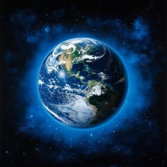Obraz premium Earth against the sky. Generative AI