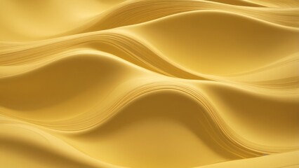 Soft yellow fabric waves forming gentle, curving lines, perfect for representing fluidity, texture, and smooth motion in design