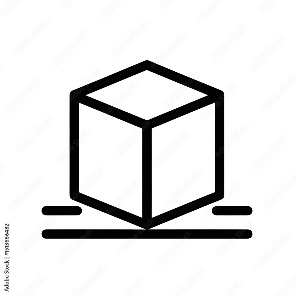 Poster 3d cube shape design element geometric illustration for graphic design projects