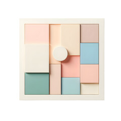 Fototapeta premium Abstract Pastel Geometric Shapes Composition Modern Minimalist Design