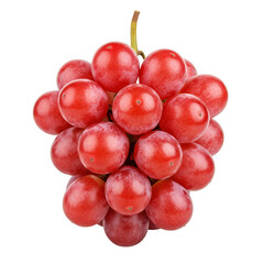 Fototapeta premium Bunch of red grapes, close up, isolated on transparent background