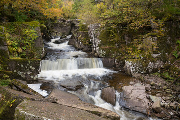Brackllnn Falls, Brackland Glen, near Callander, Loch Lomond and Trossachs National Park, Scotland