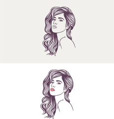 vector of girl