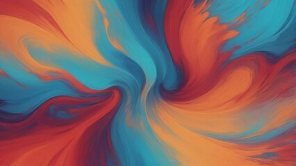 Colorful abstract design with sweeping gradients of red, blue, and orange hues, evoking a sense of fluidity and artistic expression