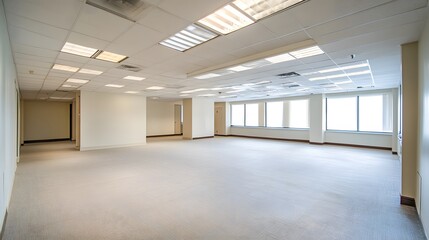 Obraz premium premium business space with structural lighting and large windows,